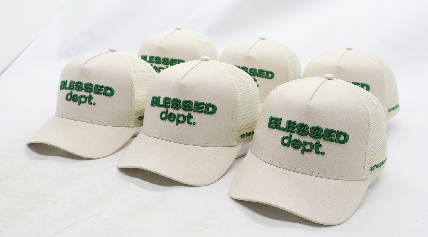 Blessed Dept 3D Trucker Hat (IVORY)